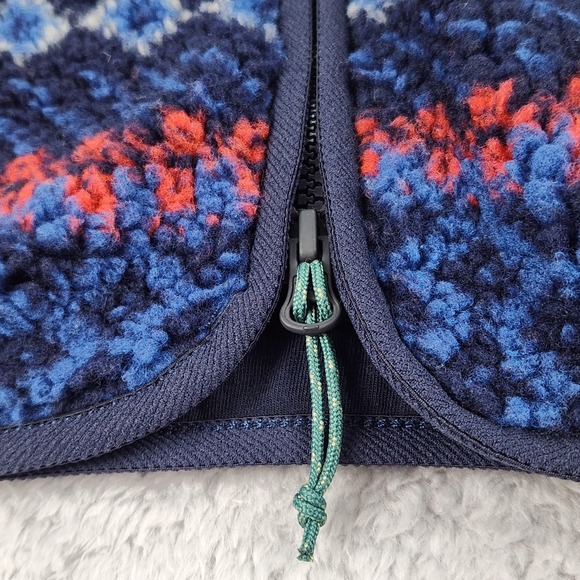 Alpine Design Jacket Mens L Sherpa Fleece Navy Fair Isle Full Zip Outdoor NWT - Picture 4 of 16